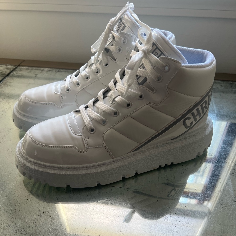 Dior White High-Top Sneakers